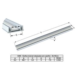Grelha Invisível Oculta Rebaixada com Caixilho Bege 100x8cm G.D.A. INDUSTRIA E DISTRIBUIDORA DE FUND - 3