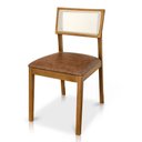 Ver imagem 4 de Kit 02 Cadeiras de Jantar e Living Millie com Tela Natural Estofada Couríssimo - Desk Design