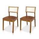 Ver imagem 1 de Kit 02 Cadeiras de Jantar e Living Millie com Tela Natural Estofada Couríssimo - Desk Design