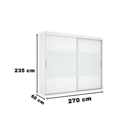 Guarda-Roupa Joinville com Espelho Branco - Mirarack Móveis - 3