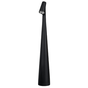 Luminária de Mesa Abajur Vanguard Preto 34cm Led 3w 3 em 1 Recarregável Embu Led