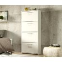 Ver imagem 2 de Sapateira Organizadora Vertical Anne 04 Portas Branco Quarto Mira Rack