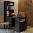 Ver imagem 2 de Mesa com Estante Escritório Veneza Preto
