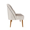 Ver imagem 2 de Cadeira Paris Suede Bege com Tachas - Dominic Decor