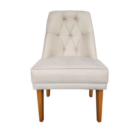 Cadeira Paris Suede Bege com Tachas - Dominic Decor