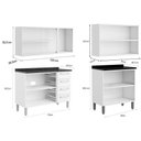 Ver imagem 3 de Cozinha Modulada Completa Evidence 4 Peças (2 Armários + 2 Balcões) C4P46 Branco/Preto -
