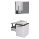 Ver imagem 2 de Conjunto Balcão C-cuba Q32 e Espelheira Legno 630 Branco Chess C-carvalho Branco Chess C-carvalho