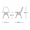 Ver imagem 5 de Mesa Industrial Base Ferro Branco Tampo 137x90 Preto 4 Cadeiras Eames Madeira Assento Preto