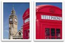 Ver imagem 1 de Conjunto Quadros Decorativos 2 peças 20x30 London - Moldura Branca