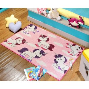 Tapete Infantil 0,50 X 0,80 Antiderrapante Quarto Rosa I-82