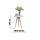 Ver imagem 4 de Mesinha Lateral Redonda para Sala Quarto Apoio Canto Pés Palito Madeira Mdf