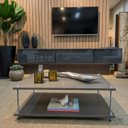 Ver imagem 7 de Mesa Centro Chumbo Mdf Sala Mesinha Sofa Madeira Industrial Moderna Retangular Pequena Retangular