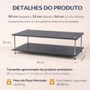 Ver imagem 4 de Mesa Centro Chumbo Mdf Sala Mesinha Sofa Madeira Industrial Moderna Retangular Pequena Retangular