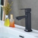 Ver imagem 2 de Torneira Banheiro Monocomando Preta Luxo Pia Mesa Bancada Moderna Lavabo Hotel Pousada Restaurante C