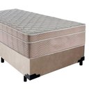 Ver imagem 2 de Cama Box Suede Solteiro + Colchão Sereneprime Molas Ensacadas 88x188x65 Cor:bege