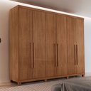 Ver imagem 1 de Guarda Roupa Casal Maya 100 Mdf 6 Portas e 6 Gavetas com Pés Moderna Mobília