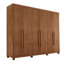 Ver imagem 2 de Guarda Roupa Casal Maya 100 Mdf 6 Portas e 6 Gavetas com Pés Moderna Mobília