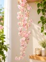 Ver imagem 5 de Kit 4 Corrente de Cerejeira Artificial para Decoração 180cm Branco e Rosa