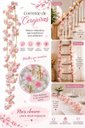 Ver imagem 2 de Kit 4 Corrente de Cerejeira Artificial para Decoração 180cm Branco e Rosa