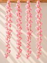 Ver imagem 1 de Kit 4 Corrente de Cerejeira Artificial para Decoração 180cm Branco e Rosa