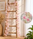 Ver imagem 6 de Kit 4 Corrente de Cerejeira Artificial para Decoração 180cm Branco e Rosa