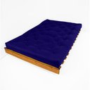 Ver imagem 3 de Sofá Cama Casal Futon Tokio Azul Royal Acquablock Madeira Maciça Cor Mel