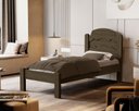 Ver imagem 1 de Cama de Solteiro Iris Castanho Reforçada de Mdf Moderna para Quarto