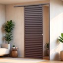 Ver imagem 3 de Porta de Correr Suspensa Veneziana Dir L.25 Marrom Corten 210x90 Brimak