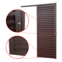 Ver imagem 4 de Porta de Correr Suspensa Veneziana Dir L.25 Marrom Corten 210x90 Brimak