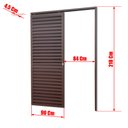 Ver imagem 2 de Porta de Correr Suspensa Veneziana Dir L.25 Marrom Corten 210x90 Brimak