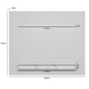 Ver imagem 3 de Painel Ripado para Tv 75 Pol Slats e Bancada Lisa 297x250cm L05 Nature Off White - Lyam Decor