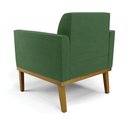 Ver imagem 4 de Sofá Namoradeira com Poltrona Base de Madeira Fixa Castanho Marisa Suede D03 - D'Rossi Verde