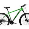 Bicicleta Mtb Aro 29 Gti Roma 21 Marchas e Freios a Disco Cor:preto Degradê+verde;tamanho:17 - 2
