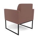 Ver imagem 3 de Kit 2 Poltronas Base Industrial Preto Marisa Veludo Rosê D03 - D'Rossi