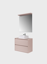 Ver imagem 5 de Gabinete para Banheiro com Cuba e Espelheira com Led 80cm Mdf Rosa Dubai - On Móveis