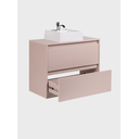 Ver mais imagens de Gabinete para Banheiro com Cuba e Espelheira com Led 80cm Mdf Rosa Dubai - On Móveis