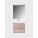Ver imagem 4 de Gabinete para Banheiro com Cuba e Espelheira com Led 80cm Mdf Rosa Dubai - On Móveis