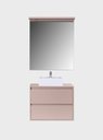 Ver imagem 4 de Gabinete para Banheiro com Cuba e Espelheira com Led 80cm Mdf Rosa Dubai - On Móveis