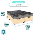 Ver imagem 3 de Cama + Bau Blindado e Colchão D28 Casal - Conforto Paropas