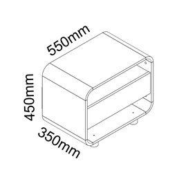 Cabeceira com Led e Mesa de Cabeceira 140/160/195 Innova Naturale Off White - Gelius - 5