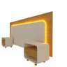 Cabeceira com Led e Mesa de Cabeceira 140/160/195 Innova Naturale Off White - Gelius - 10
