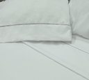 Ver imagem 1 de Jogo de Cama Lençol 400 Fios Casal P. Palito 4 Pçs Branco Casa Dona