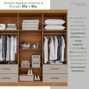 Ver imagem 7 de Guarda-Roupa Casal 6 Portas 4 Gavetas Texas Premium Marrom/Cinamomo/Off White