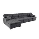 Ver imagem 2 de Sofá Retrátil e Chaise Orlando 420x210 Azul