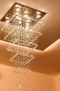Ver imagem 2 de LUSTRE DE CRISTAL PARA PÉ DIREITO DUPLO COM 2,10 M DE ALTURA BASE DE INOX 70X70CM