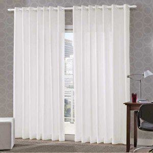 Cortina Branca para Sala /Quarto 300x250 para varão - FABRITEX ENXOVAIS