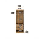 Ver imagem 2 de Modulado Completo de Canto Solteiro 5 Portas 6 Gavetas - Rizon-cumaru-fendi - Móveis Novo Horizonte