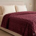 Ver imagem 2 de Manta Alto Relevo Queen Decorativa - Marsala