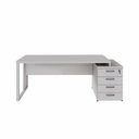 Ver imagem 4 de Mesa Escritório Diretor 1,70m a 1,92m 4 Gavetas Pé Metal F5