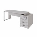 Ver imagem 5 de Mesa Escritório Diretor 1,70m a 1,92m 4 Gavetas Pé Metal F5